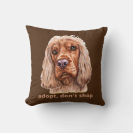 Almofada ADOPT, NÃO COMPRE (Inglês Cocker Spaniel)