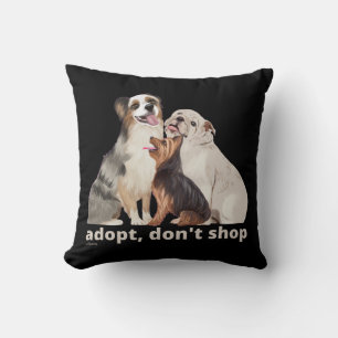 Almofada ADOPT, NÃO COMPRE salvar o resgate de cães
