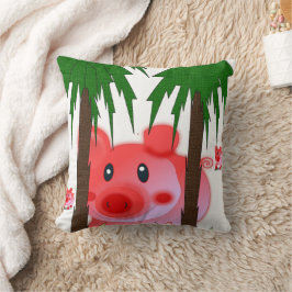 Almofada Adorable Pink Pig Throw Pillow 