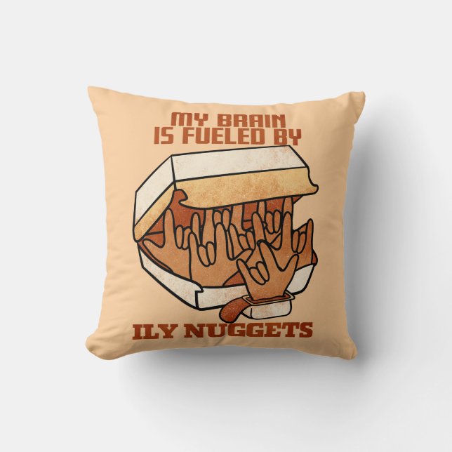 Almofada Adoramos Nuggets - Amor sem Fim - Obsessão ASL ILY (Frente)