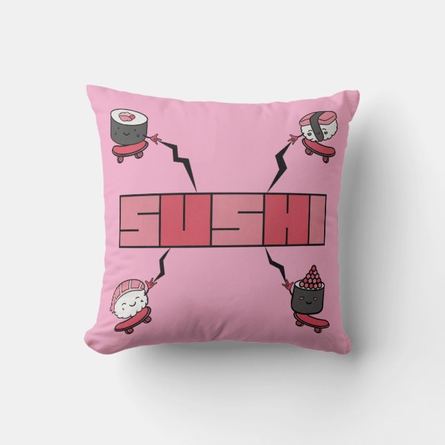 Almofada Adoramos Sushi - Sushi Love - ASL ILY Obsession (Frente)