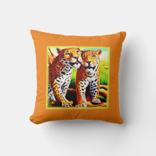 Almofada Adoráveis Cubos Jaguares na Selva. Comprar Agora