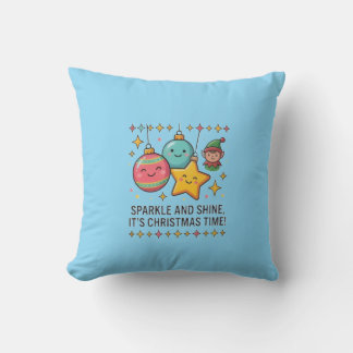 Almofada Adoráveis Enfeites de Natal Kawaii Brilham e Respl