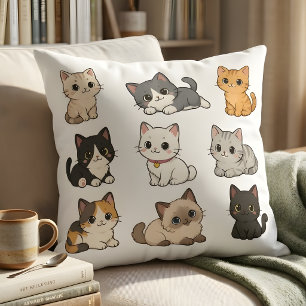 Almofada Adoráveis Gatinhos Kawaii Decorativos