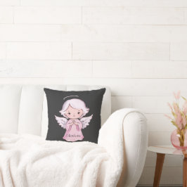 Almofada Adorável Angel Girly Black Name Baby