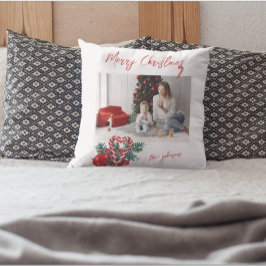 Almofada Adorável Candy Canes | Foto da família natalina