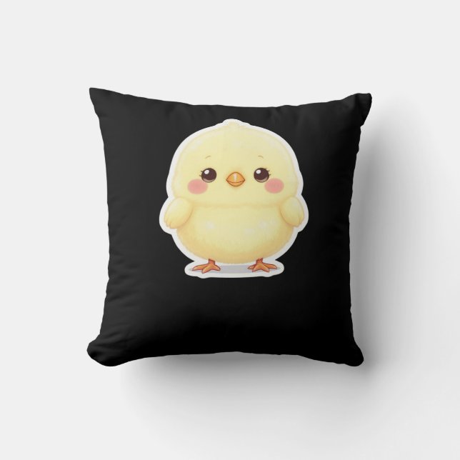Almofada Adorável Frango Chibi Fofo (Frente)