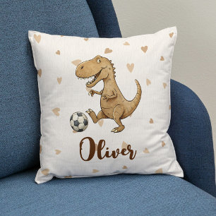 Almofada Adorável Trex Jogando Futebol