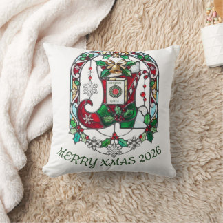 Almofada Adorno de Natal de Vidro Pintado Rainha Mahjong