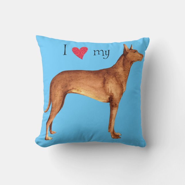 Almofada Adoro o meu cão faraó (Frente)