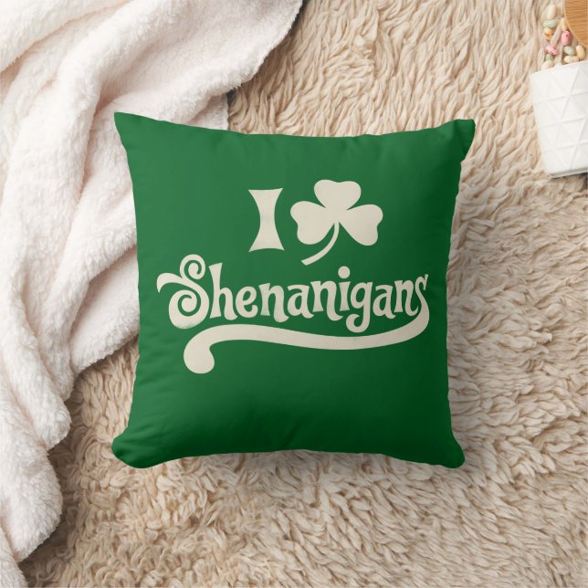 Almofada Adoro Shenanigans Clover Shamrock Rua Patrick (Cobertor)