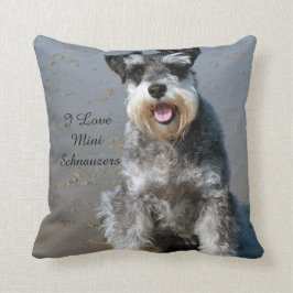 Almofada Adoro Travesseiro decorativo Mini Schnauzers