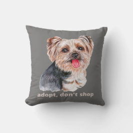 Almofada ADOTE, NÃO COMPRE (Yorkshire Terrier) cachorro fof