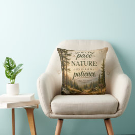 Almofada Adote o Ritmo da Natureza Rústica Nova Inglaterra