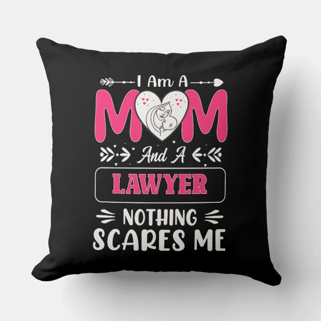 Almofada Advogado Engraçado Mãe, Advogada Mãe Engraçada (Frente)