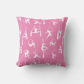 Almofada Aerialista Silks Lyra silhuettes rosa