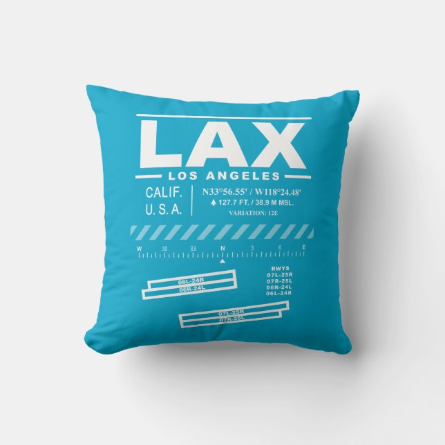 Almofada Aeroporto Internacional de Los Angeles LAX (Frente)