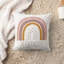 Almofada Aestético Boho Bohemian Rainbow Name