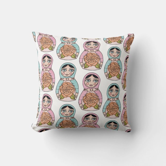 Almofada Afinando o Travesseiro da Doll matryoshka Cushion (Frente)