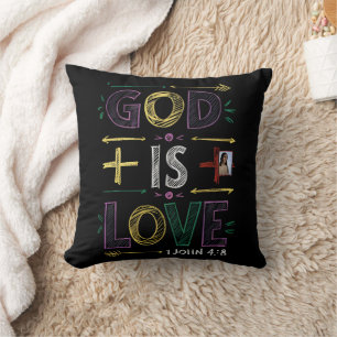 Almofada Afirmação divina: Deus é o amor