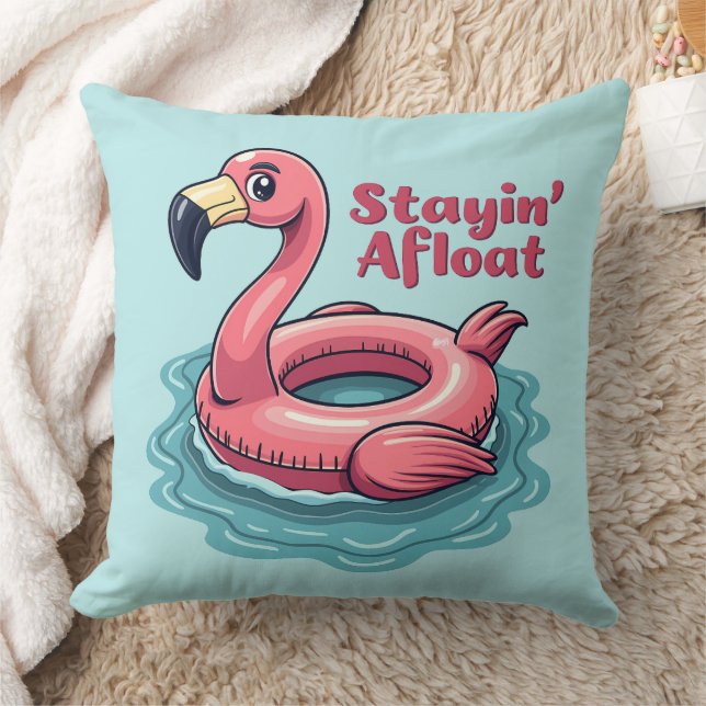 Almofada Afloat Funny Flamingo Piscina Float Retro (Cobertor)