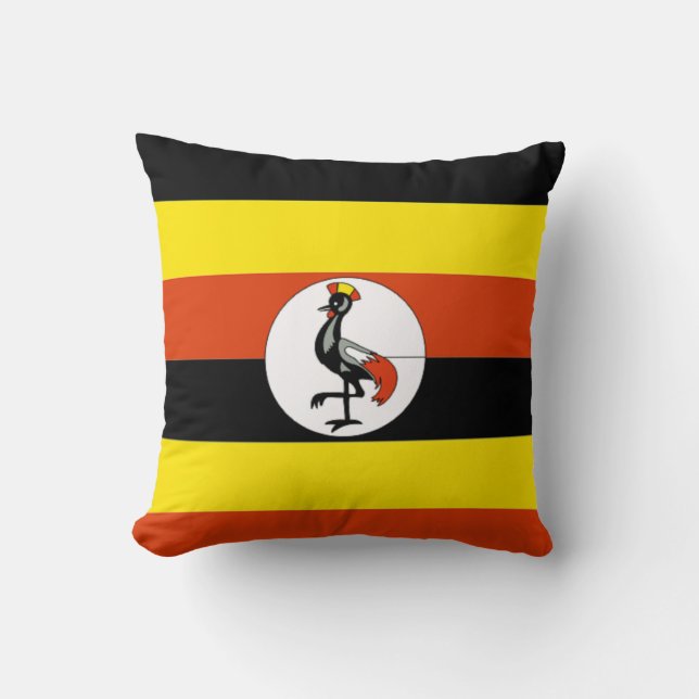 Almofada África: Bandeira do Uganda (Frente)