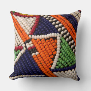 Almofada África, Quênia. Contas Tribais Maasai
