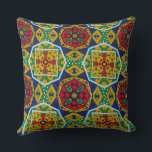 Almofada African Geometric Mosaic Ankole Style Textile Prin<br><div class="desc">Elevate your space with this vibrant African geometric mosaic textile print, inspired by the intricate traditional Ankole style. This dynamic pattern features a captivating array of repeating geometric forms, including interlocking octagons, diamonds, and squares, all adorned with smaller, detailed motifs in a rich palette of deep red, electric blue, forest...</div>