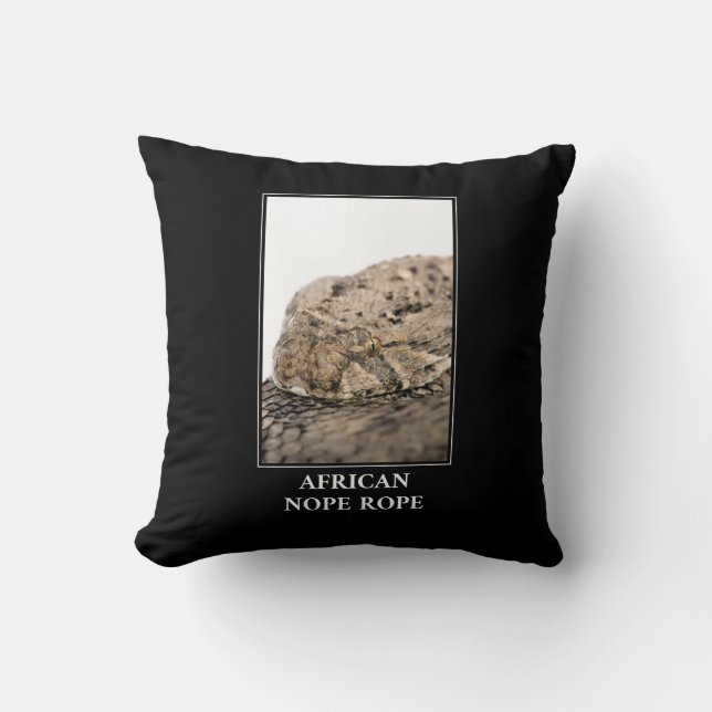 Almofada African Nope Rope - Puff adder Cobra Danger (Frente)