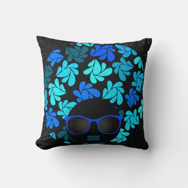 Almofada Afro Diva Azul  (Frente)