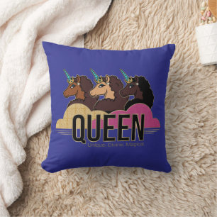 Almofada Afro Unicorn Queen Trio Design