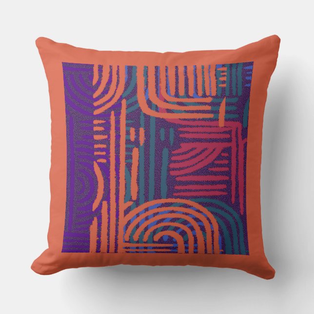 Almofada Afrocentric Geometric Graphic Motif (Frente)