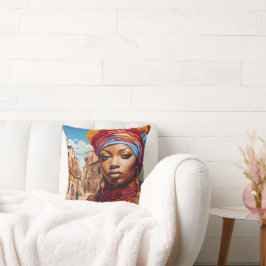 Almofada "Afrofuturismo: Sonhos Vibrantes do Patrimônio"