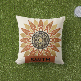 Almofada Afrohemiana Personalizada com Sobrenome e