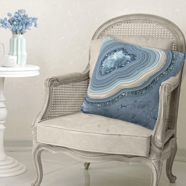 Almofada Agate Geode Dusty Blue ID647 (Criador carregado)