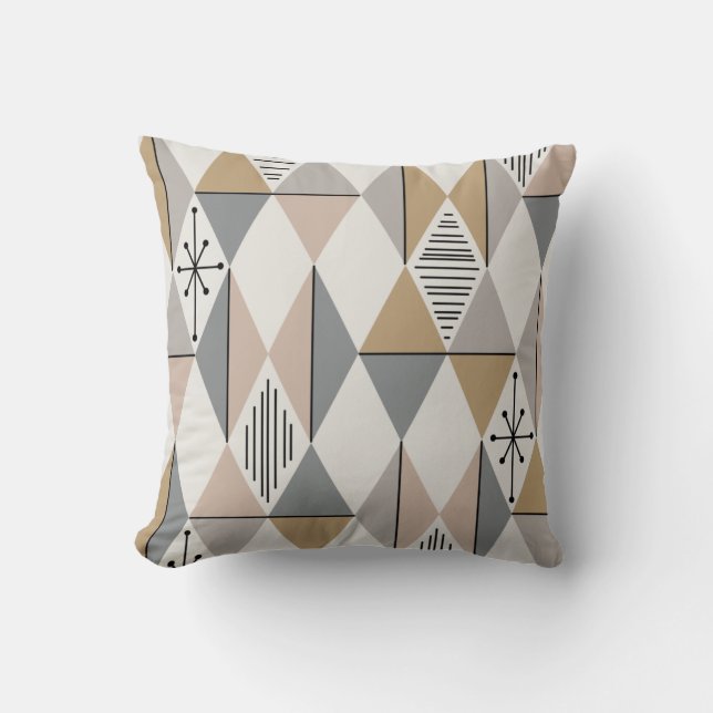 Almofada Ágil Atômica Diamantes Prateados Dourados (Frente)