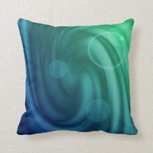 Almofada Agitar Vórtex Azul E Verde Com Cor