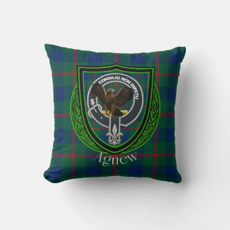 Almofada Agnew Scottish Clan Tartan Crest