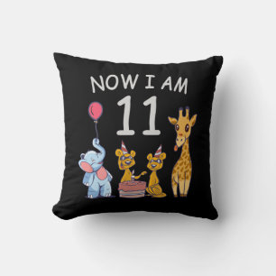 Almofada Agora eu tenho 11 anos de idade 11 Aniversário no