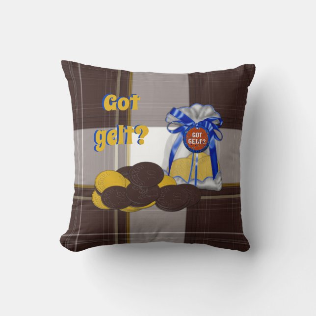 Almofada Agrupamento De Moedas Com Gelt-Chocolate (Frente)