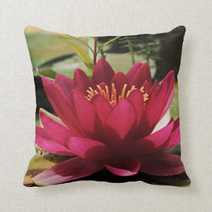 Almofada Água Lily Floral Travesseiro decorativo Asiático