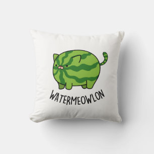 Almofada Água-miau-lão Funny Watermelon Cat Pun