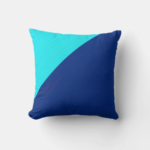 Almofada Água simples (ciano) e fundo azul escuro