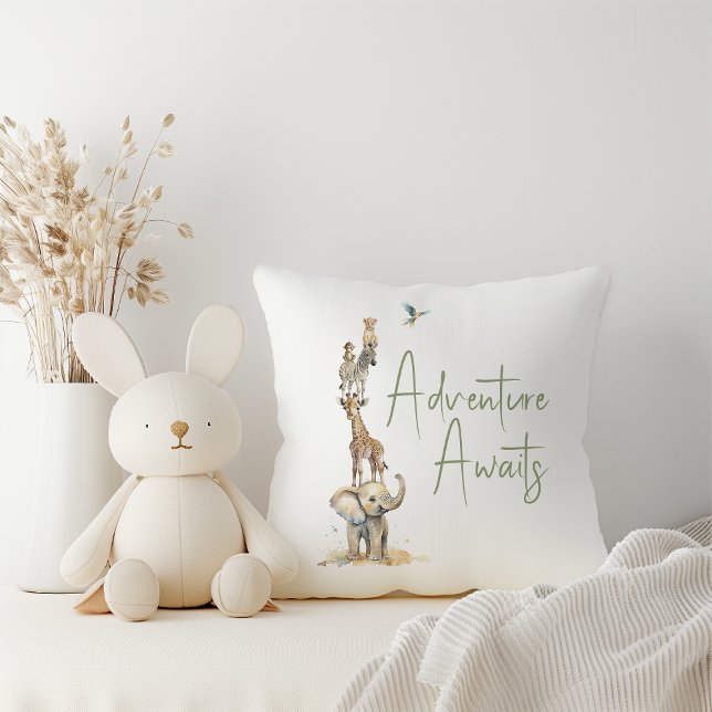 Almofada Aguardam Animais Safari Selvagens (Criador carregado)