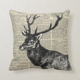 Almofada Aguarde um impressão de dicionário vintage,