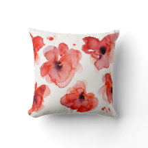 Aguarela floral vermelha elegante