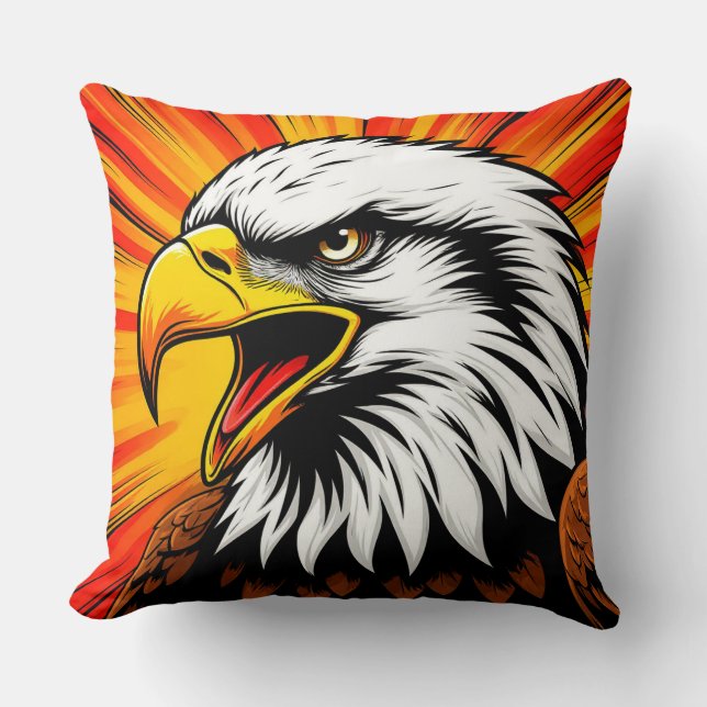 Almofada Águia Americana Canvas – Presente Liberdade (Frente)