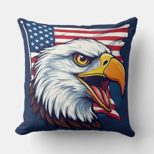 Almofada Águia Careca Bandeira Americana – Presente Patriót