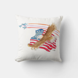 Almofada Águia e Bandeira Americana