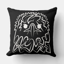 Almofada Águia Tribal Negra